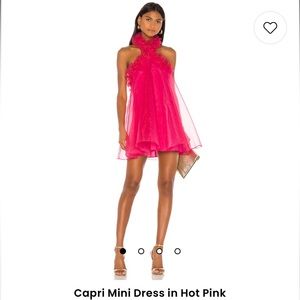 Revolve Lovers and Friends Capri Mini dress in hot pink